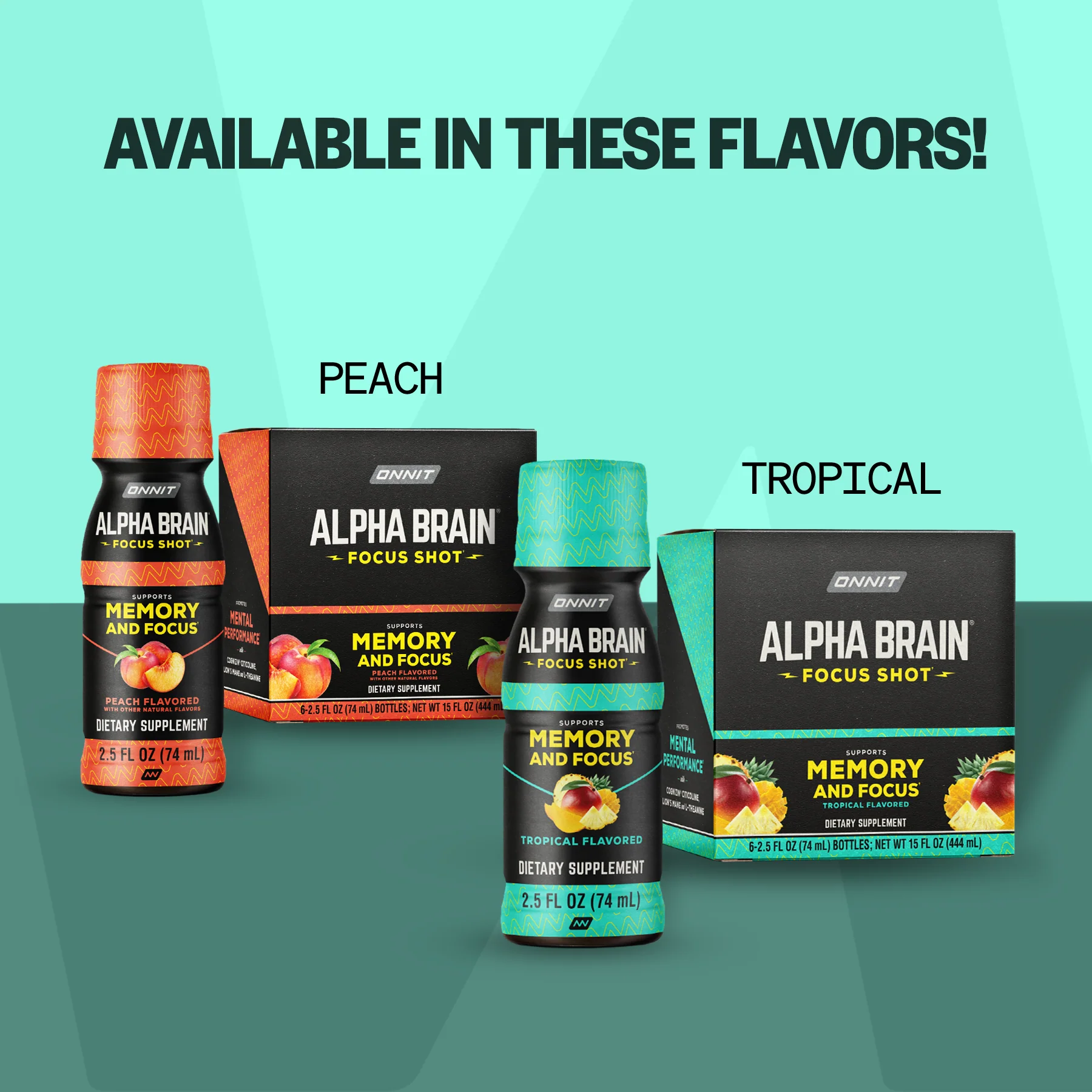 Alpha BRAIN® Focus Shot - Tropical (2.5 fl oz, 24 ct) - Image 3