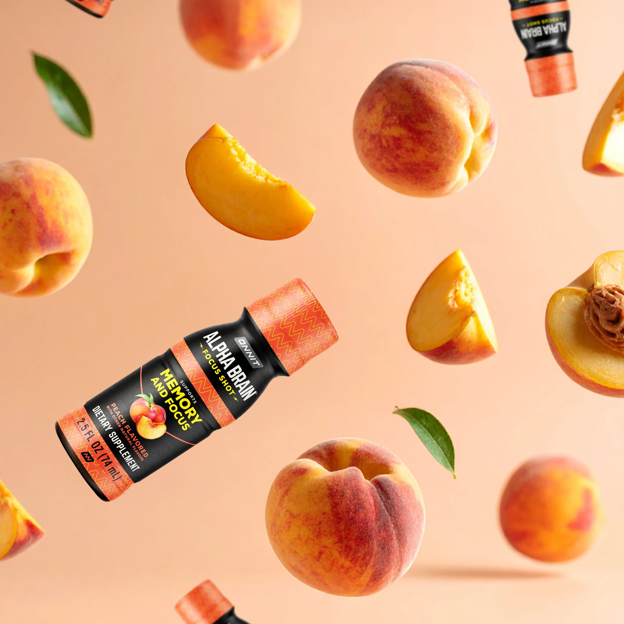 Alpha BRAIN® Focus Shot - Peach (2.5 fl oz, 6 ct) - Image 5